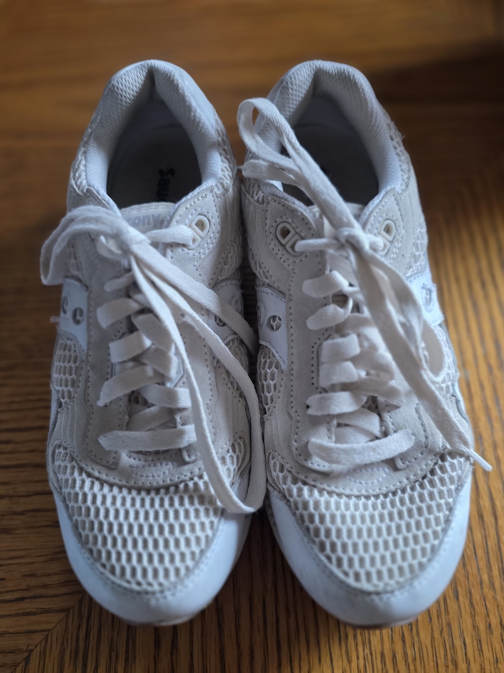 Saucony White Women's Mesh Lace-Up Sneakers